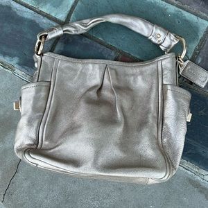 COACH Parker Leather Hobo in Rose Gold